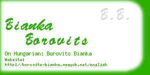 bianka borovits business card